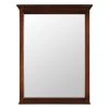 24 In. W X 31 In. H Framed Rectangular Bathroom Vanity Mirror In Mahogany