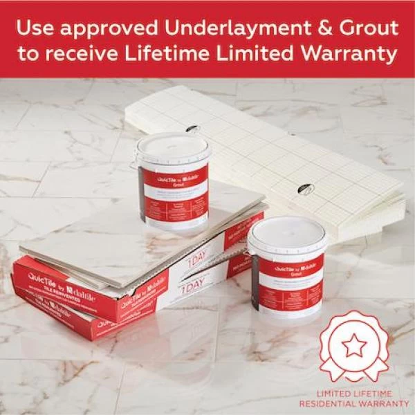 Daltile QuicTile 12 In. X 24 In. Tower White Matte Porcelain Locking Floor Tile (9.6 Sq. Ft. / Case) - Image 4