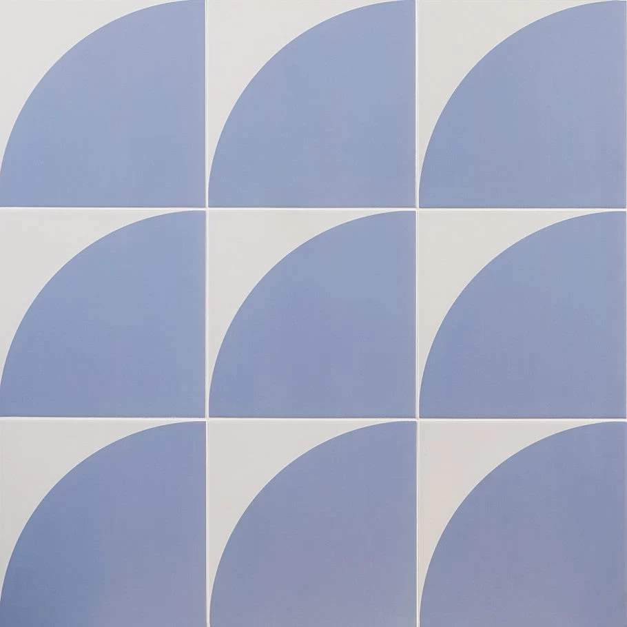 Victoria Crescent Blue 8 In. X 8 In. Matte Porcelain Wall Tile (9 Pieces, 3.87 Sq. Ft. / Case) - Image 3