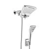 6-spray 8 In. High PressureDual Shower Head And Handheld Shower Head With Body Spray In Chrome