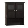 Zenna Home® 20"W X 7"D X 24"H Espresso Bathroom Wall Cabinet