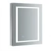 Spazio 24 In. W X 30 In. H Recessed Or Surface Mount Medicine Cabinet With LED Lighting, Mirror Defogger And Right Hinge