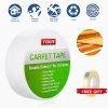 Yyxlife Double Sided Carpet Tape For Area Rugs Carpet Adhesive Rug Gripper Removable Multi-purpose Rug Tape Cloth For Hardwood Floors,outdoor Rugs,carpets.heavy Duty Sticky Tape,2inch X 10 Yards,white
