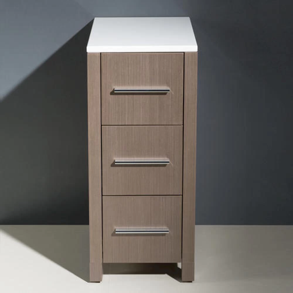 Fresca Torino 12"W X 18"D X 28"H Gray Oak Linen Cabinet - Image 3