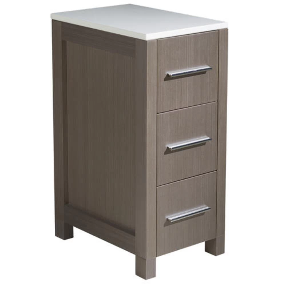 Fresca Torino 12"W X 18"D X 28"H Gray Oak Linen Cabinet