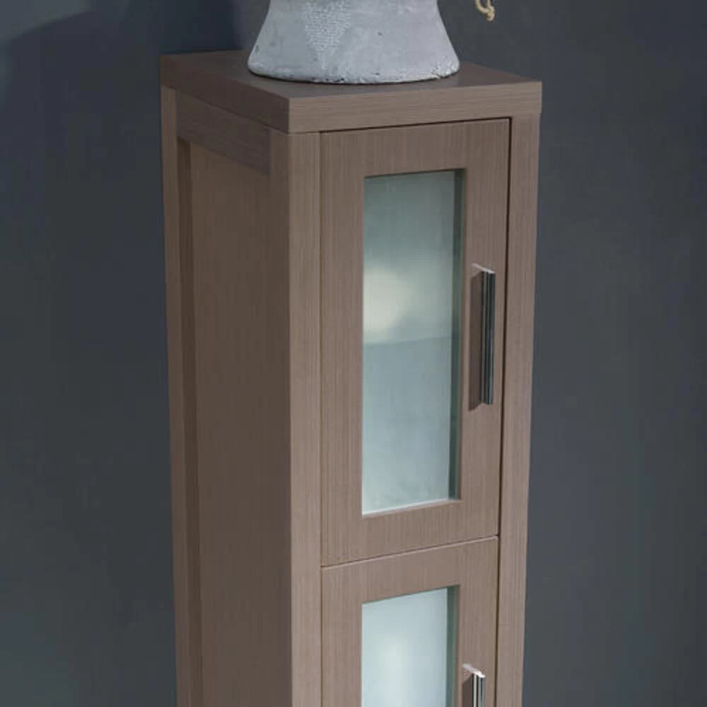 Fresca Torino 12"W X 15"D X 68-1/8"H Gray Oak Linen Cabinet - Image 6