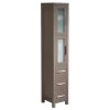 Fresca Torino 12"W X 15"D X 68-1/8"H Gray Oak Linen Cabinet