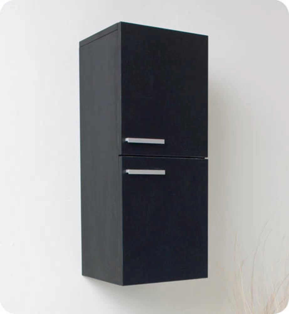 Fresca 13"W X 12"D X 27"H Black Linen Cabinet