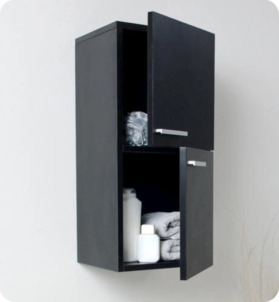 Fresca 13"W X 12"D X 27"H Black Linen Cabinet - Image 2