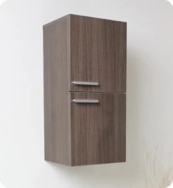 Fresca 13"W X 12"D X 27"H Gray Oak Linen Cabinet