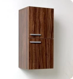 Fresca 13"W X 12"D X 27"H Walnut Linen Cabinet