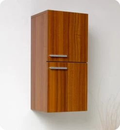 Fresca 13"W X 12"D X 27"H Teak Linen Cabinet