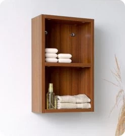 Fresca 12"W X 6"D X 20"H Teak Linen Cabinet