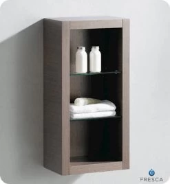 Fresca 16"W X 10"D X 32"H Gray Oak Linen Cabinet