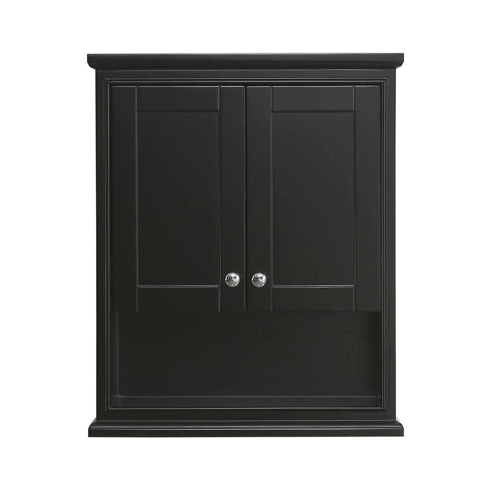 Wyndham Collection Deborah 25"W X 9"D X 30"H Dark Espresso Bathroom Wall Cabinet - Image 2
