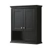 Wyndham Collection Deborah 25"W X 9"D X 30"H Dark Espresso Bathroom Wall Cabinet