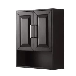 Wyndham Collection Daria 25"W X 9"D Dark Espresso Bathroom Wall Cabinet