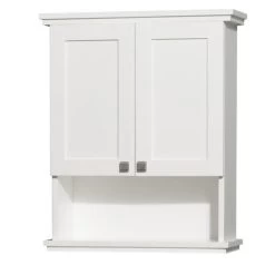 Wyndham Collection Acclaim 25"W X 9"D X 30"H White Bathroom Wall Cabinet