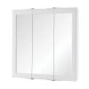 24-3/16 In. W X 24-3/16 In. H Fog Free Framed Surface-Mount Tri-View Bathroom Medicine Cabinet In White