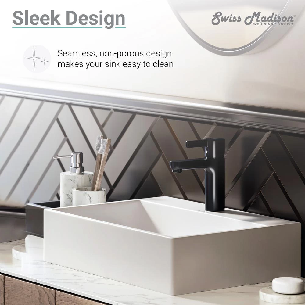 Swiss Madison Claire Vessel Sink In Glossy White - Image 10