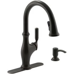 Worth Single-Handle Pull-Down Sprayer Kitchen Faucet In Oil Rubbed Bronze