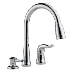 Kate Single-Handle Pull-Down Sprayer Kitchen Faucet With MagnaTite Docking And Soap Dispenser In Chrome