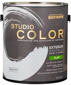 Gravity, Rust-Oleum Studio Color Exterior Paint + Primer, Flat Finish, 2-Pack