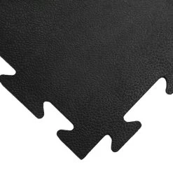 Rubber-Cal Armor-Lock (Fitness) 3/8 In. X 20 In. X 20 In. Black Interlocking Rubber Tiles (16-Pack, 44 Sq. Ft.)
