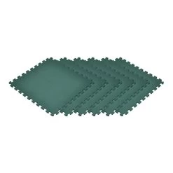 Norsk Dark Green 24 In. X 24 In. EVA Foam Non-Toxic Solid Color Interlocking Tile (48-Tile)