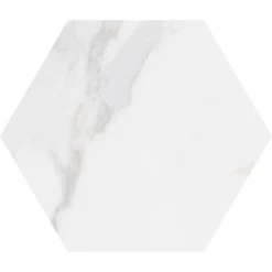 Toscana Carrara Hexagon 9 In. X 10 In. Matte Glazed Porcelain Floor And Wall Tile (8.06 Sq. Ft. / Case)