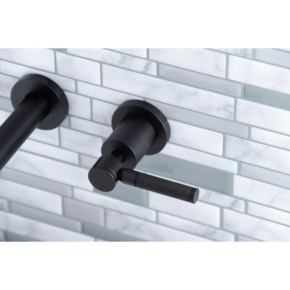 Concord 2-Handle Wall Mount Roman Tub Faucet In Black - Image 2
