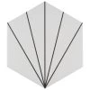 Merola Tile Aster Hex Blanco Encaustic 8-5/8 In. X 9-7/8 In. Porcelain Floor And Wall Tile (11.56 Sq. Ft. / Case)