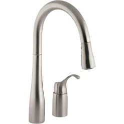 Simplice Single-Handle Pull-Down Sprayer Kitchen Faucet With DockNetik And Sweep Spray In Vibrant Stainless