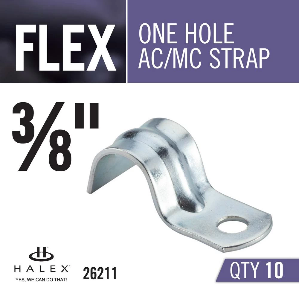3/8 In. Flexible Metal Conduit (FMC) 1-Hole Conduit Straps (10-Pack) - Image 4