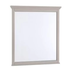 28 In. W X 32 In. H Framed Rectangular Bathroom Vanity Mirror In Grey
