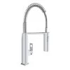 Eurocube Single-Handle Pull-Down Sprayer Kitchen Faucet In StarLight Chrome