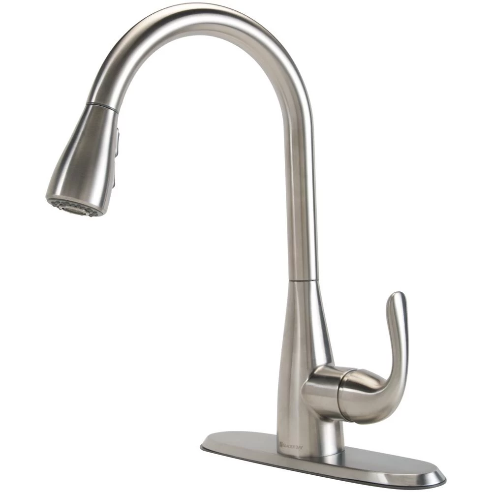 Carla Single-Handle Pull-Down Sprayer Kitchen Faucet In Stainless Steel - Image 2