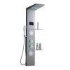 53 In. 2-Jet Shower Panel System With Shelf LED Rainfall And Mist Head Hand Shower And Tub Spout In Brushed Nickel