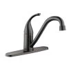Builders Single-Handle Standard Kitchen Faucet In Bronze