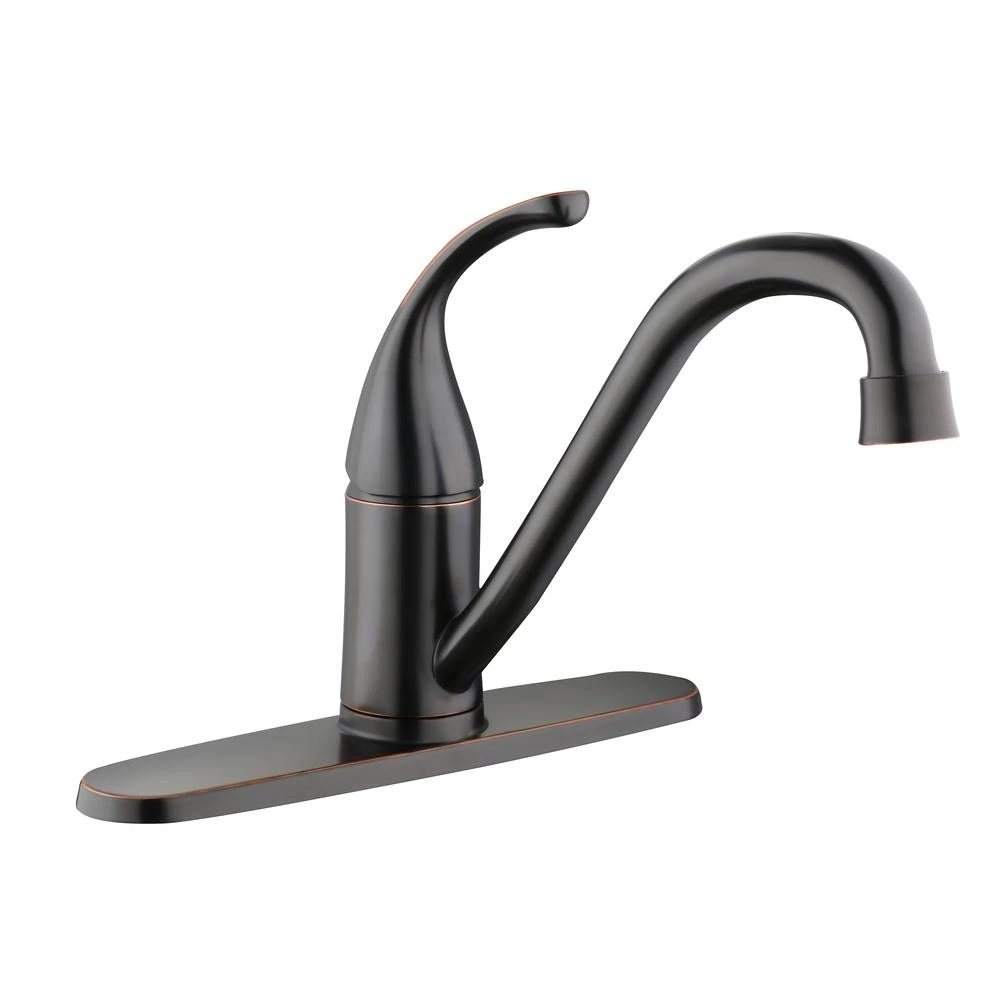 Builders Single-Handle Standard Kitchen Faucet In Bronze