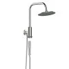 6-spray 8 In. High PressureDual Shower Head And Handheld Shower Head With Low Flow In Chrome