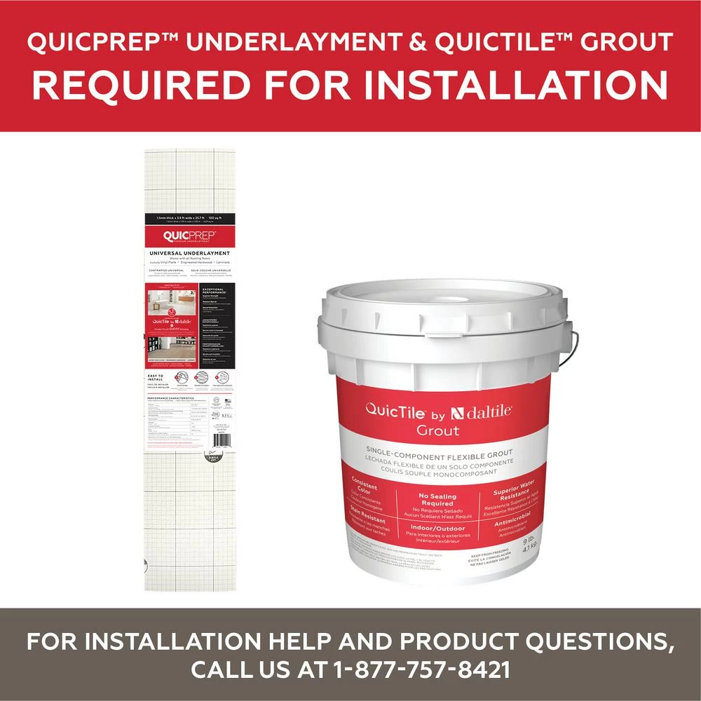 Daltile QuicTile 12 In. X 24 In. Tower White Matte Porcelain Locking Floor Tile (9.6 Sq. Ft. / Case) - Image 3