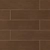 Heathland 6-in X 24-in Wood Look Porcelain Field Tile In Walnut
