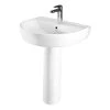 Nameeks Bella Pedestal Sink In White