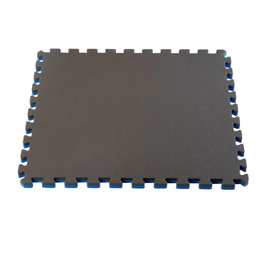 Norsk Blue/Black 24 In. X 24 In. EVA Foam Multi-Purpose Reversible Interlocking Tile (16-Tile)