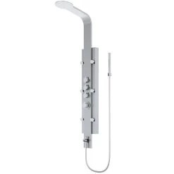 Mateo 59.5 In. 6-Jet High Pressure Shower Panel System With Rainhead Fixed Handheld Dual Shower In Stainless Steel